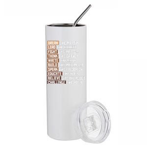 Black Power History Month African American Pride Gift Stainless Steel Tumbler