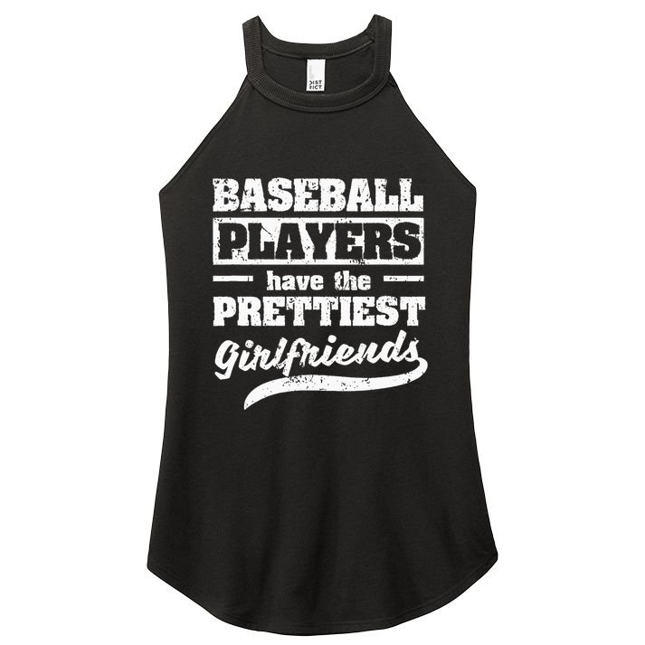 Baseball Players Have The Prettiest Girlfriends Sport Phrase Women's Perfect Tri Rocker Tank