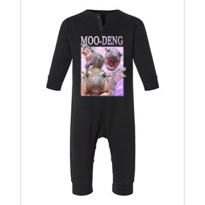 Baby Pigmy Hippo Moodeng Funny Moodeng The Famous Gift Infant Fleece One Piece