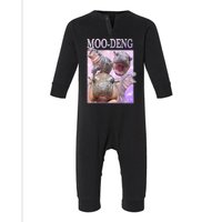 Baby Pigmy Hippo Moodeng Funny Moodeng The Famous Gift Infant Fleece One Piece