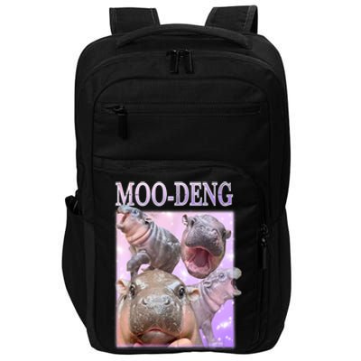 Baby Pigmy Hippo Moodeng Funny Moodeng The Famous Gift Impact Tech Backpack