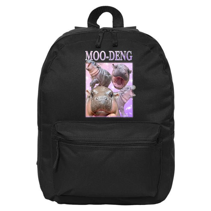 Baby Pigmy Hippo Moodeng Funny Moodeng The Famous Gift 16 in Basic Backpack