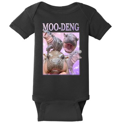 Baby Pigmy Hippo Moodeng Funny Moodeng The Famous Gift Baby Bodysuit