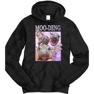 Baby Pigmy Hippo Moodeng Funny Moodeng The Famous Gift Tie Dye Hoodie