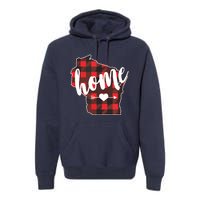 Buffalo Plaid Heart Minnesota Home State Lumberjack VNeck Premium Hoodie