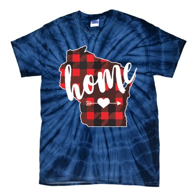 Buffalo Plaid Heart Minnesota Home State Lumberjack VNeck Tie-Dye T-Shirt