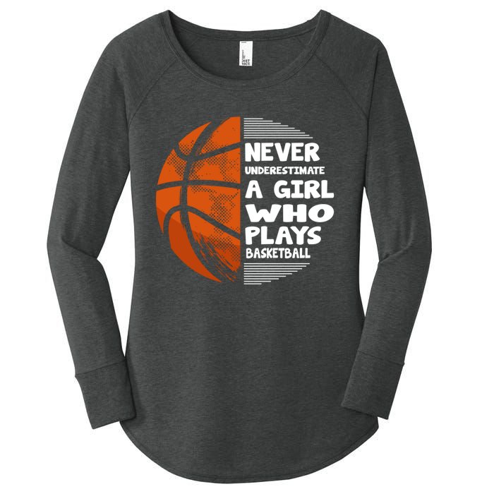 Basketball Player - Hoops Streetball Baller Basketball Girls Women's Perfect Tri Tunic Long Sleeve Shirt