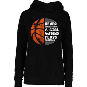 Basketball Player - Hoops Streetball Baller Basketball Girls Womens Funnel Neck Pullover Hood