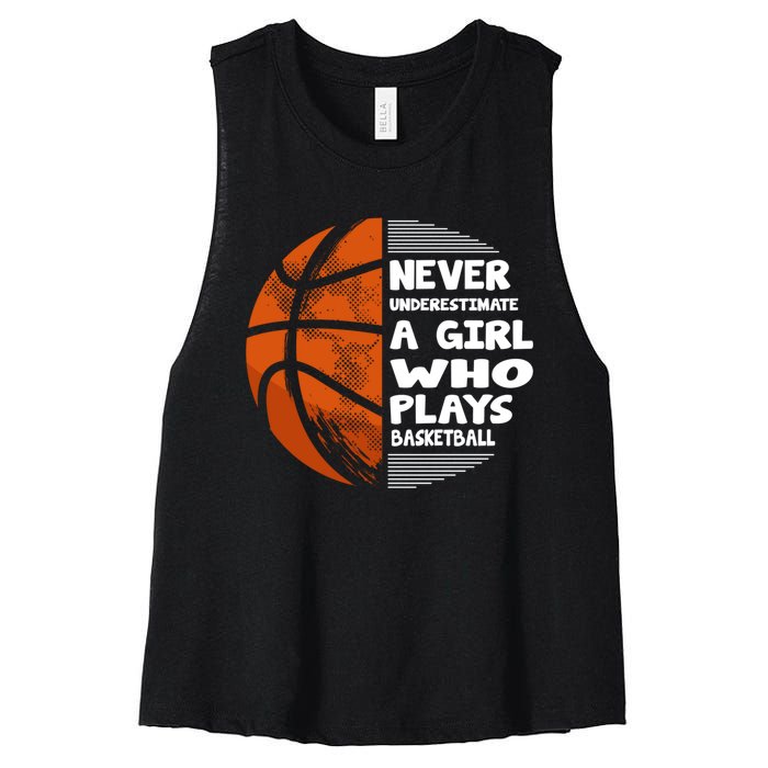 Basketball Player - Hoops Streetball Baller Basketball Girls Women's Racerback Cropped Tank