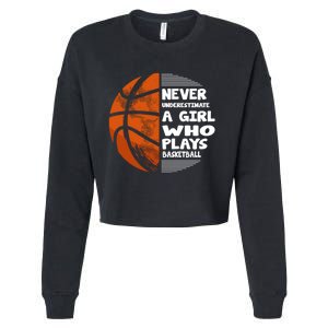 Basketball Player - Hoops Streetball Baller Basketball Girls Cropped Pullover Crew