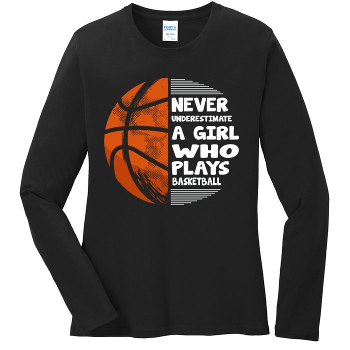 Basketball Player - Hoops Streetball Baller Basketball Girls Ladies Long Sleeve Shirt