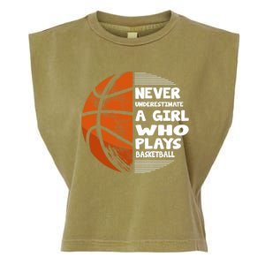 Basketball Player - Hoops Streetball Baller Basketball Girls Garment-Dyed Women's Muscle Tee