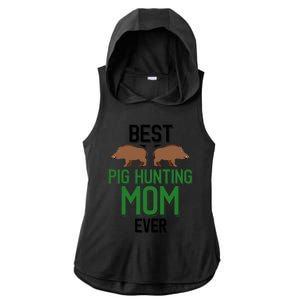 Best Pig Hunting Mom Ever Boar Hunter Mom Gift Ladies PosiCharge Tri-Blend Wicking Draft Hoodie Tank