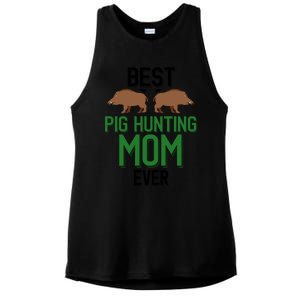 Best Pig Hunting Mom Ever Boar Hunter Mom Gift Ladies PosiCharge Tri-Blend Wicking Tank