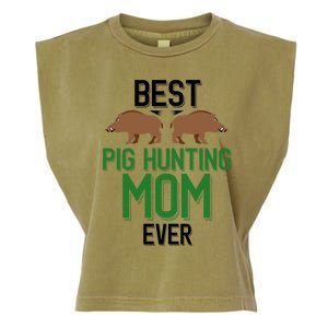 Best Pig Hunting Mom Ever Boar Hunter Mom Gift Garment-Dyed Women's Muscle Tee