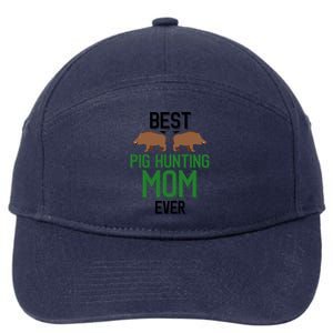 Best Pig Hunting Mom Ever Boar Hunter Mom Gift 7-Panel Snapback Hat