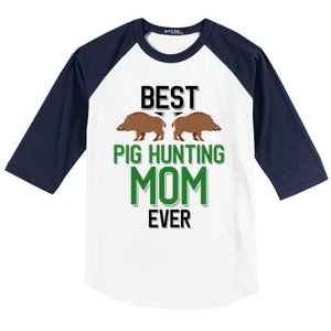 Best Pig Hunting Mom Ever Boar Hunter Mom Gift Baseball Sleeve Shirt