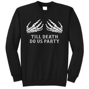 Bachelorette Party Halloween Decorations Spooky Till Death Do Us Party Sweatshirt