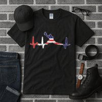 Baseball Player Heartbeat Baseball First Baseman Flag Tall T-Shirt