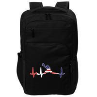 Baseball Player Heartbeat Baseball First Baseman Flag Impact Tech Backpack