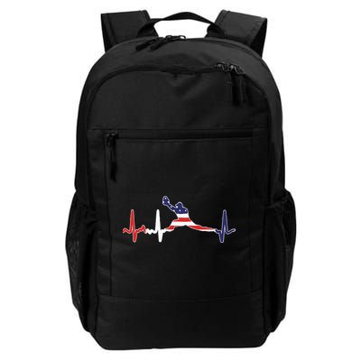 Baseball Player Heartbeat Baseball First Baseman Flag Backpack