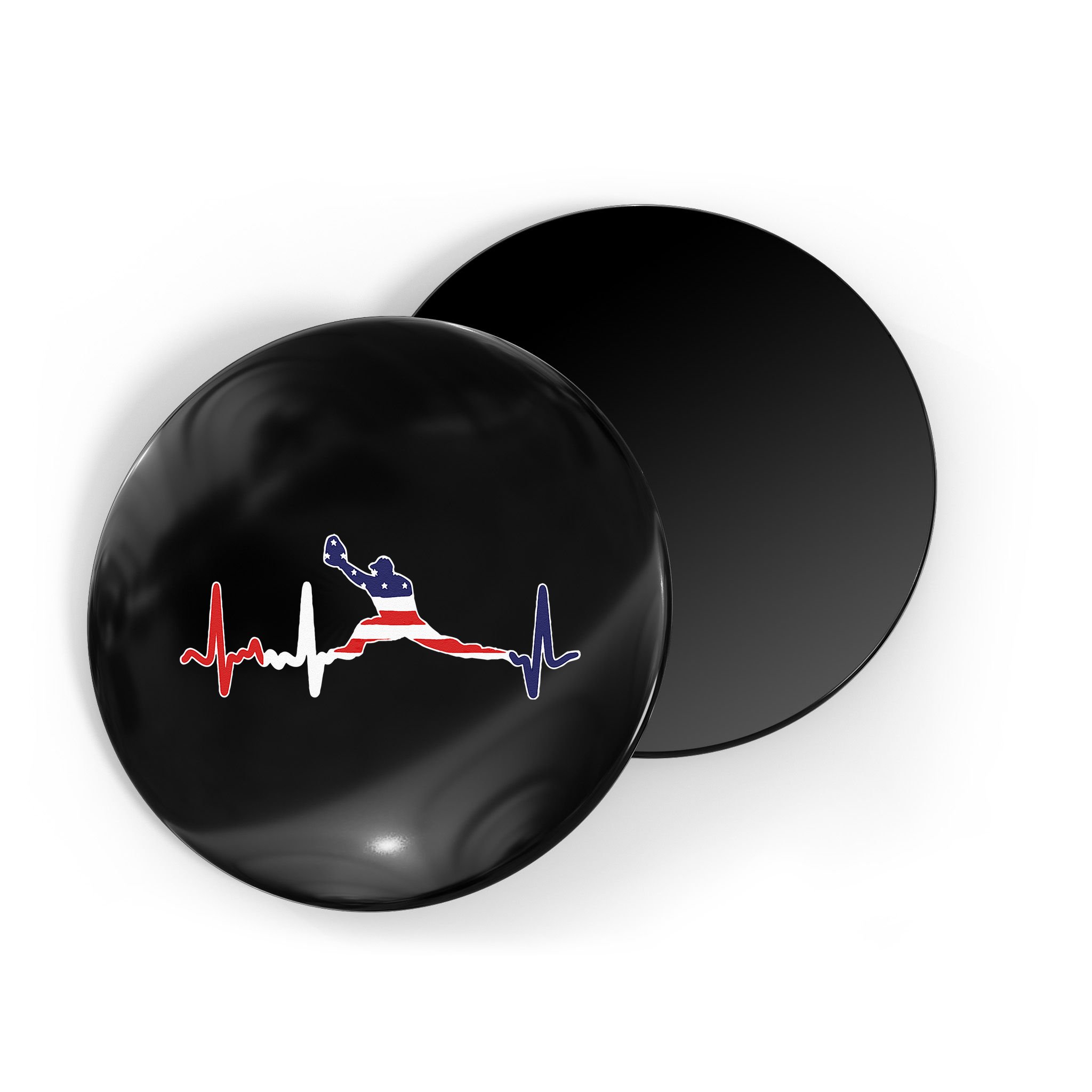 Baseball Player Heartbeat Baseball First Baseman Flag Magnet