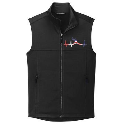 Baseball Player Heartbeat Baseball First Baseman Flag Collective Smooth Fleece Vest