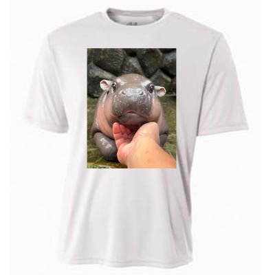 Baby Pygmy Hippo Moo Deng Cooling Performance Crew T-Shirt