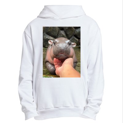 Baby Pygmy Hippo Moo Deng Urban Pullover Hoodie