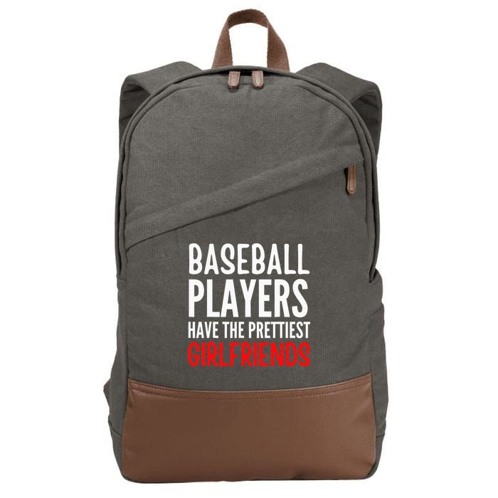 BASEBALL PLAYERS HAVE THE PRETTIEST GIRLFRIENDS Ball Lover Cotton Canvas Backpack