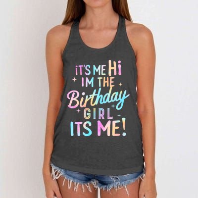 Birthday Party Hi Its Me Im The Birthday Girl Women's Knotted Racerback Tank