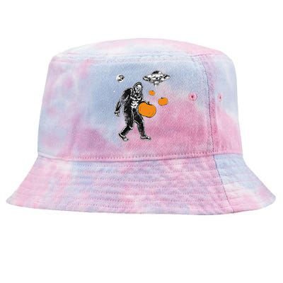 Bigfoot Pumpkin Halloween Tie-Dyed Bucket Hat