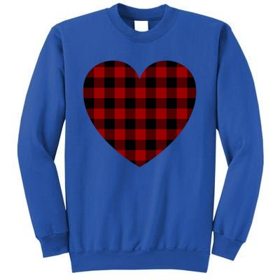 Buffalo Plaid Heargift Meaningful Gift Valentines Day Heart Gift Sweatshirt