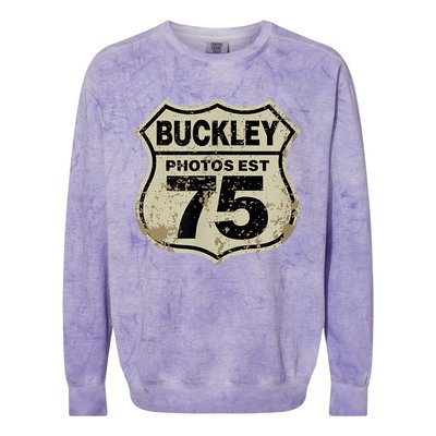 Buckley Photos Highway Sign Colorblast Crewneck Sweatshirt