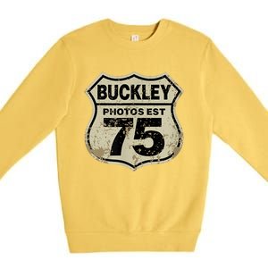 Buckley Photos Highway Sign Premium Crewneck Sweatshirt