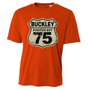 Buckley Photos Highway Sign Cooling Performance Crew T-Shirt