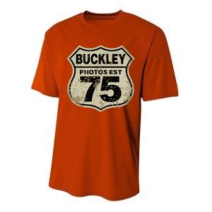 Buckley Photos Highway Sign Performance Sprint T-Shirt