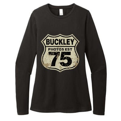 Buckley Photos Highway Sign Womens CVC Long Sleeve Shirt