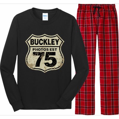 Buckley Photos Highway Sign Long Sleeve Pajama Set