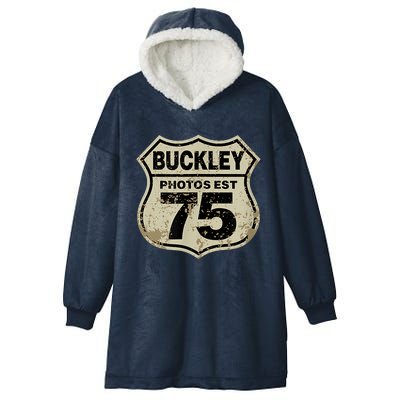 Buckley Photos Highway Sign Hooded Wearable Blanket