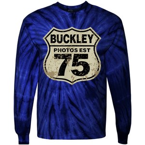 Buckley Photos Highway Sign Tie-Dye Long Sleeve Shirt