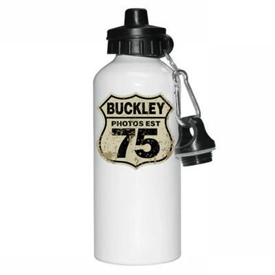 Buckley Photos Highway Sign Aluminum Water Bottle