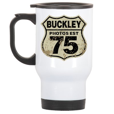 Buckley Photos Highway Sign Stainless Steel Travel Mug