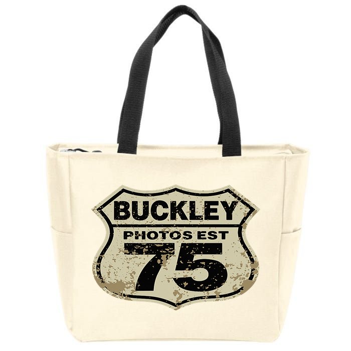 Buckley Photos Highway Sign Zip Tote Bag