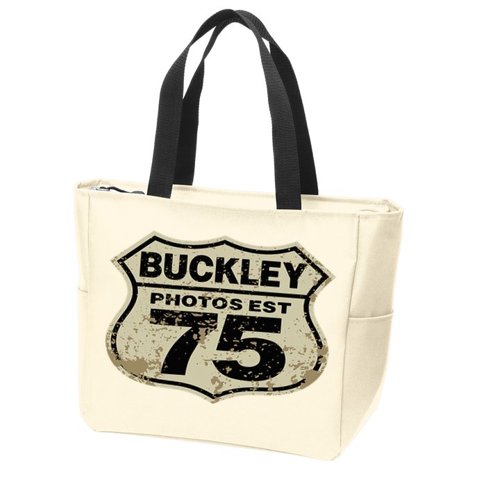 Buckley Photos Highway Sign Zip Tote Bag