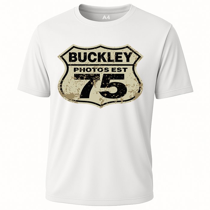 Buckley Photos Highway Sign Cooling Performance Crew T-Shirt