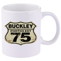 Buckley Photos Highway Sign 11oz C Handle Ceramic Mug