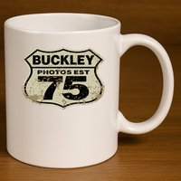 Buckley Photos Highway Sign 11oz C Handle Ceramic Mug