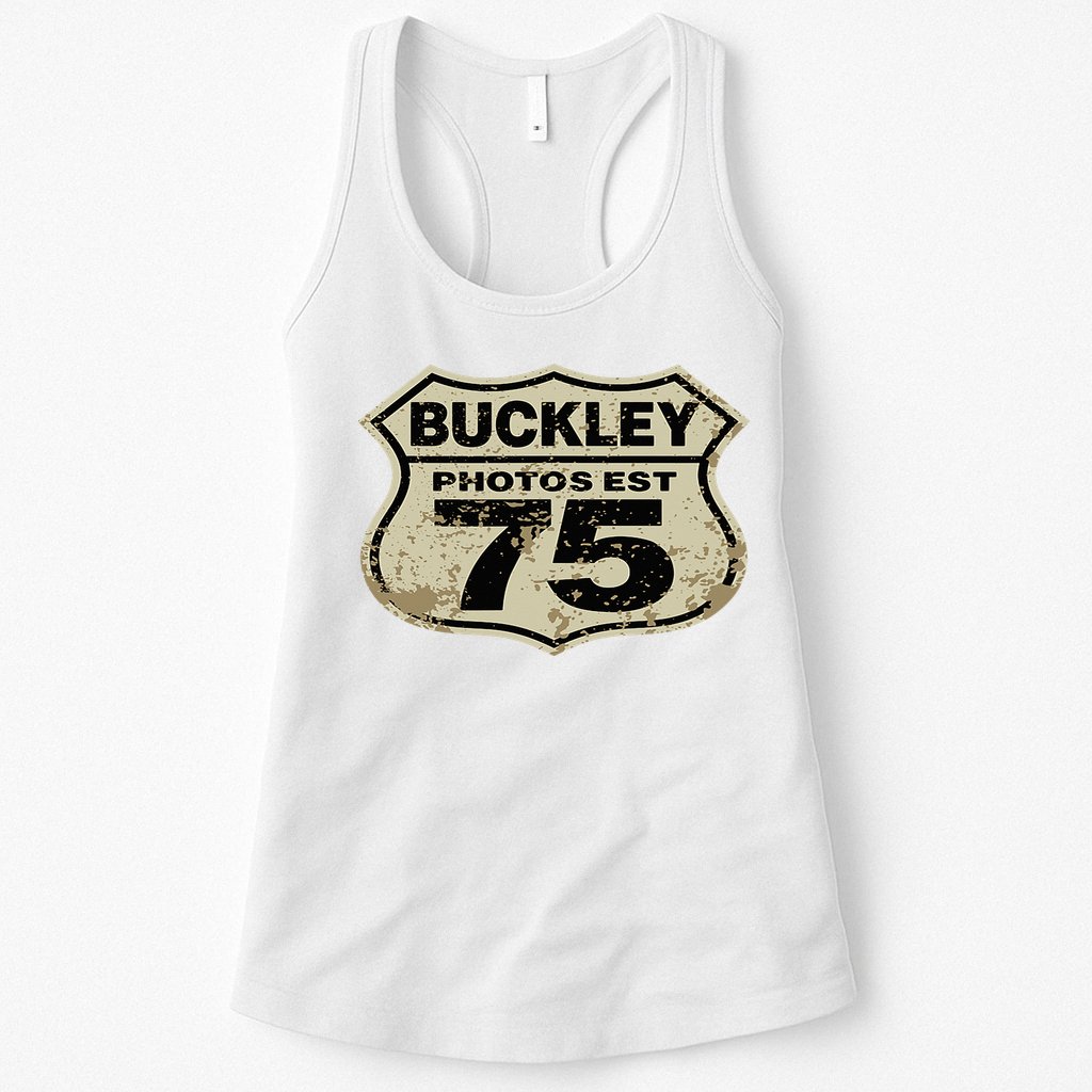 Buckley Photos Highway Sign Womens Tank Top