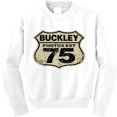 Buckley Photos Highway Sign Kids Sweatshirt